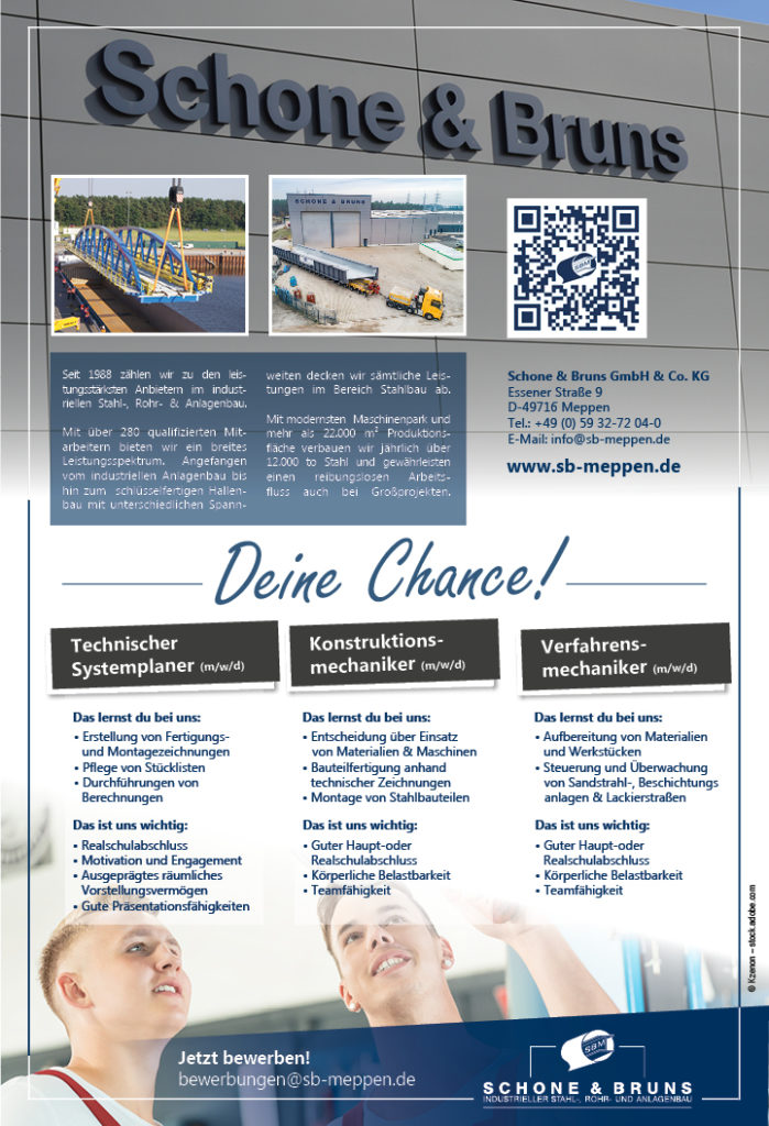 Deine Chance - Ausbildung bei Schone & Bruns